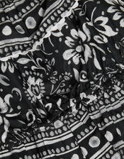 Tile Print Top & Skirt Set, Black (BLACK), large