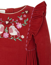 Baby Robin Cord Dress, Red (RED), large