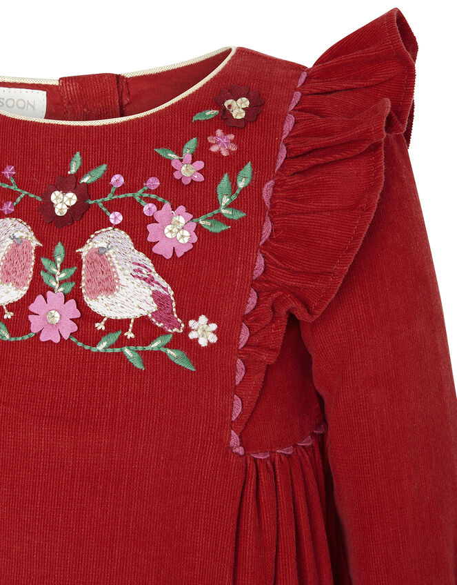 Baby Robin Cord Dress, Red (RED), large