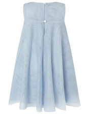 Baby Ella Sequin Shimmer Swing Dress, Blue (PALE BLUE), large