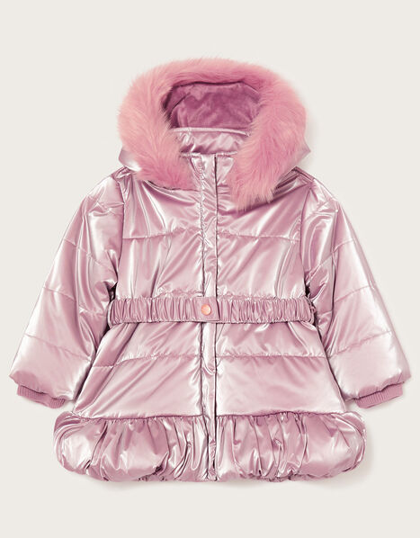 Baby Metallic Skirted Coat Pink, Pink (PINK), large