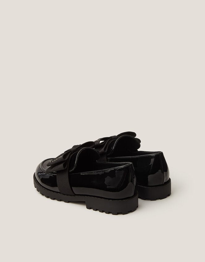 Bow Patent Loafers, Black (BLACK), large