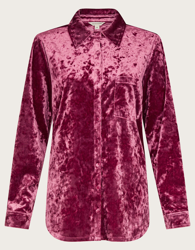 Vida Velvet Shirt, Pink (PINK), large