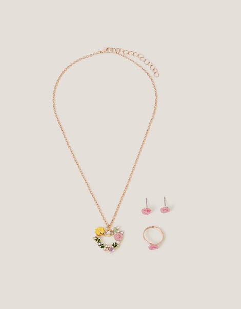 Flower Heart Jewellery Set, , large