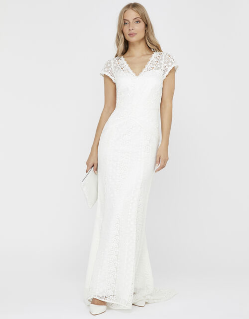 Nellie Bridal Lace Maxi Dress Ivory Wedding Dresses Monsoon Roi