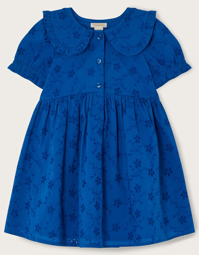 Baby Broderie Dress Blue, Blue (BLUE), large