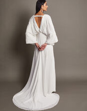 Camilla Embroidered Bridal Dress, Ivory (IVORY), large