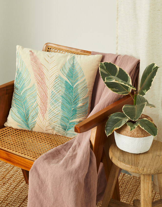 Feather Velvet Cushion, , large