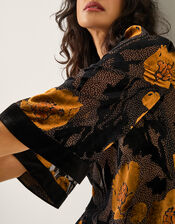 Reese Devoré Polka Dot Top, Black (BLACK), large