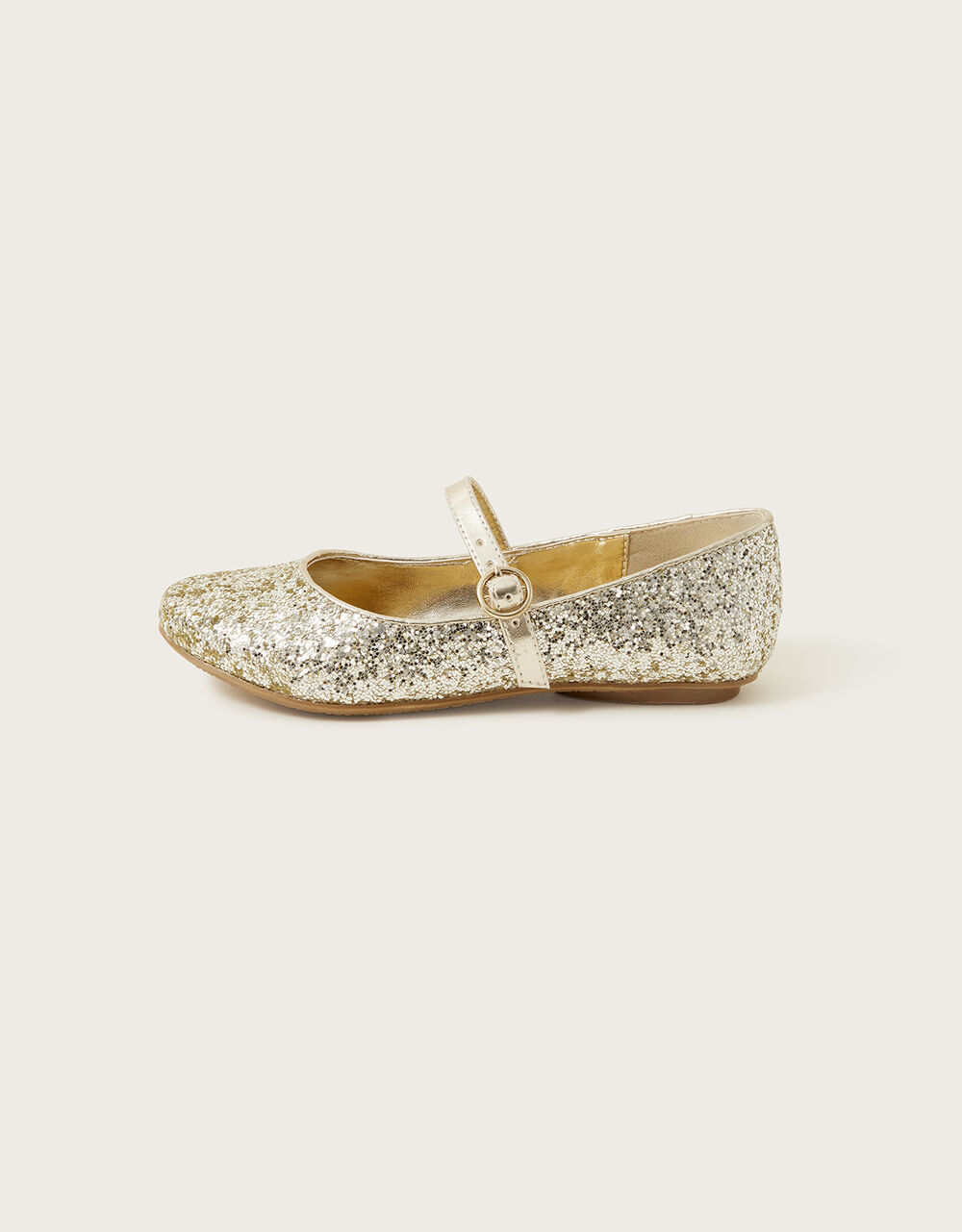 Stardust Ballerina Flats Gold Girls' Flat Shoes Monsoon Global.