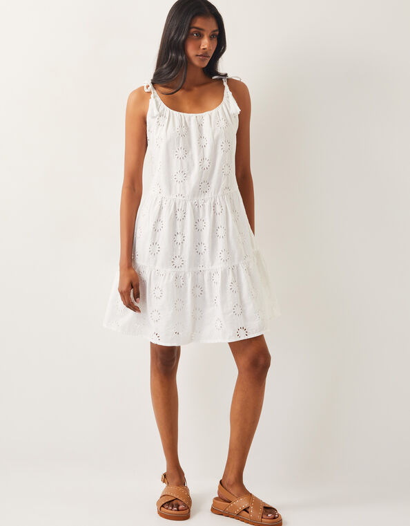 Maud Broderie Dress, White (WHITE), large