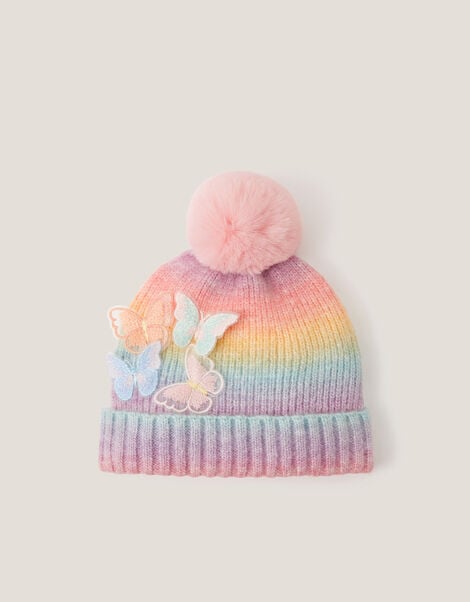 Butterfly Ombré Beanie Hat, Multi (MULTI), large