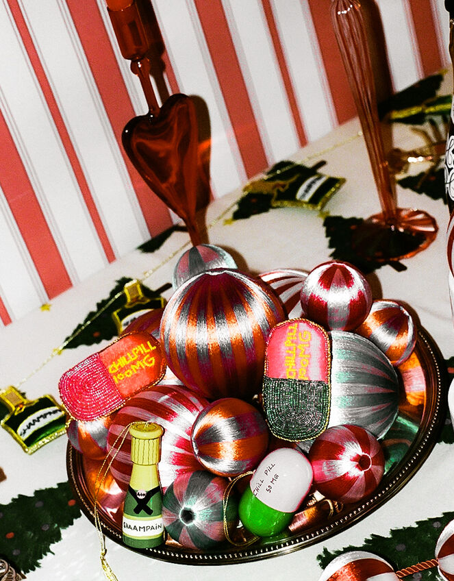 Anna + Nina Large Corded Bauble, , large