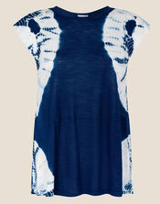 Circle Batik Jersey T-Shirt, Blue (NAVY), large