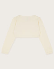 Maisie Diamante Trim Cardigan, Ivory (IVORY), large