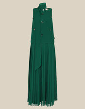 Eva Embellished Maxi Dress & Scarf, Green (DARK GREEN), large