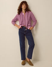 Shola Stripe Cardigan & Scarf, Pink (PINK), large
