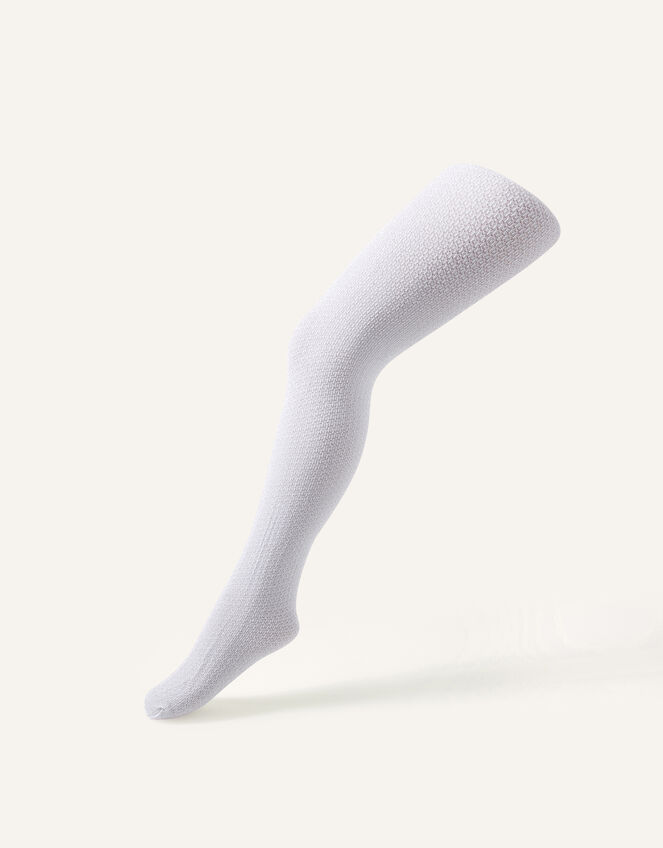 Annette Sparkle Tights, White (WHITE), large