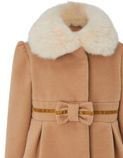 Baby Bow Coat, Camel (CAMEL), large