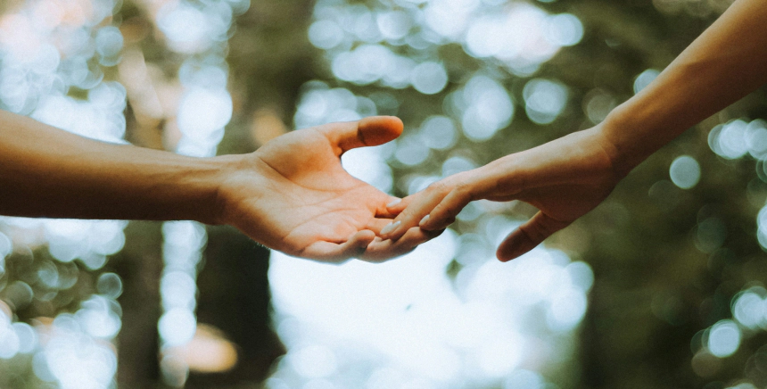 Volunteer packing donations for charity