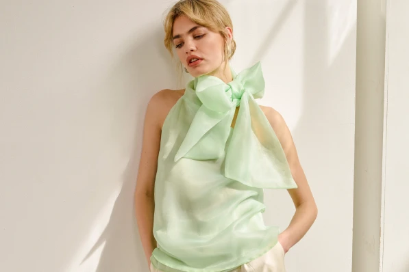mint green bow top