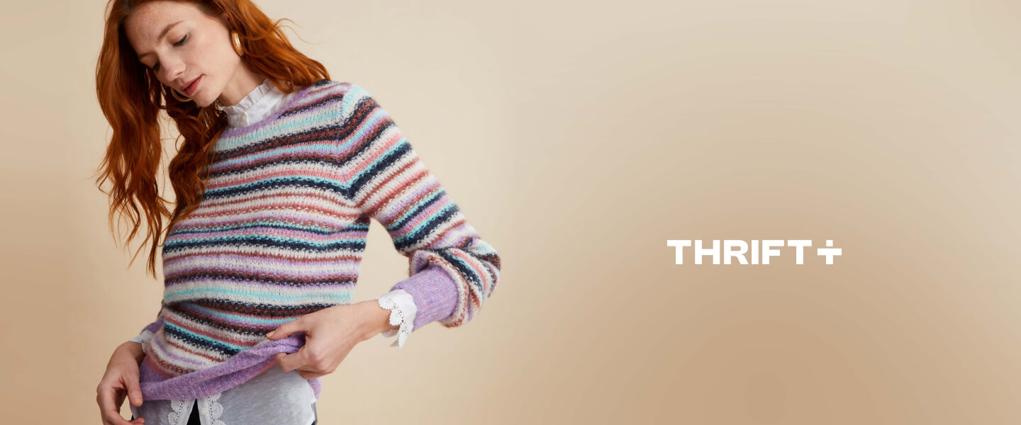 Help end fashion waste with Thrift+ Order a Thrift+ Bag