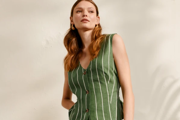 green striped waistcoat